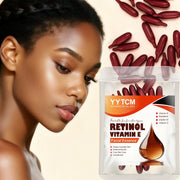 Retinol Vitamin E Deep Moisturizing Capsule Essence, Hydrates, Firms, and Smooths Skin, Contains Plant-Based Squalane, Vitamin C, Deep Moisturizing and Brightening Skin Essence (0.4Gx30 Capsules)/Pack-1 Pack