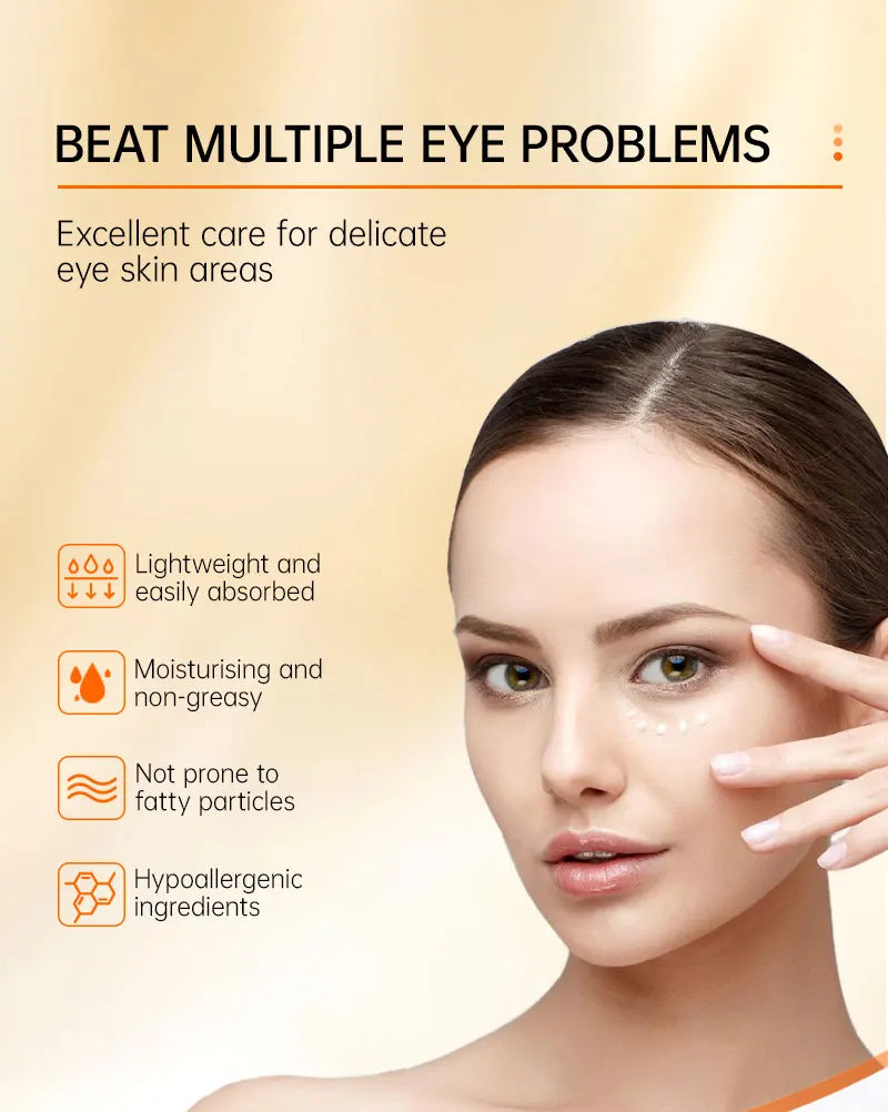 JoyPretty Anti Dark Circle Eye Cream Eye Bags Removal Vitamin C Whitening Cream Wrinkle Removal Serum Eyes Firming Skin Care