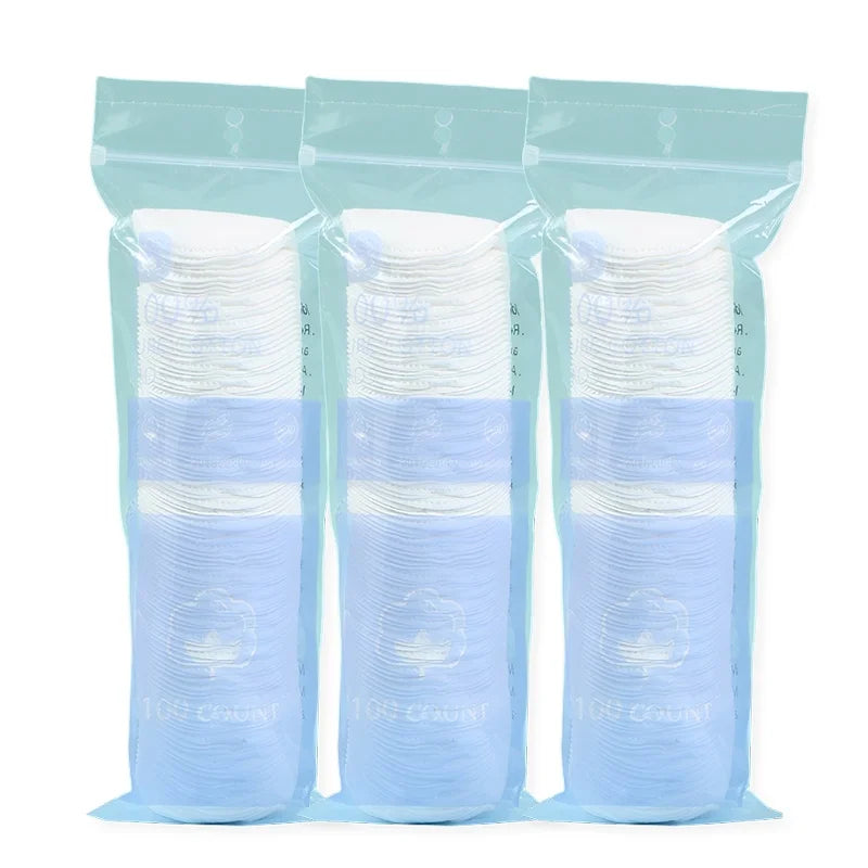 500/100pcs Facial Cleaning Cotton Pads Soft Skin Cleansing Facial Absorbent Paper Makeup Remover Pad Makeup Tools & Accessories