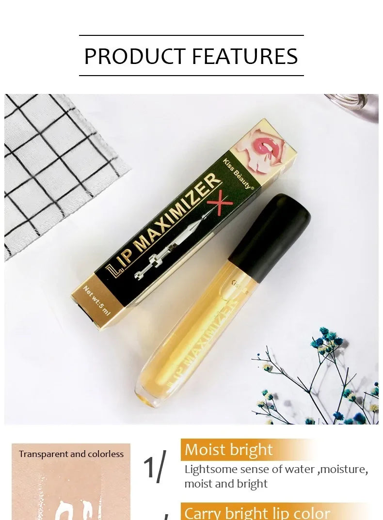 1/2PCS Transparent Lip Gloss Plumping Lip Oil - Moisturizing Repairing Fine Line Reducer Brighten Enhance Lip Serum for Lip Care