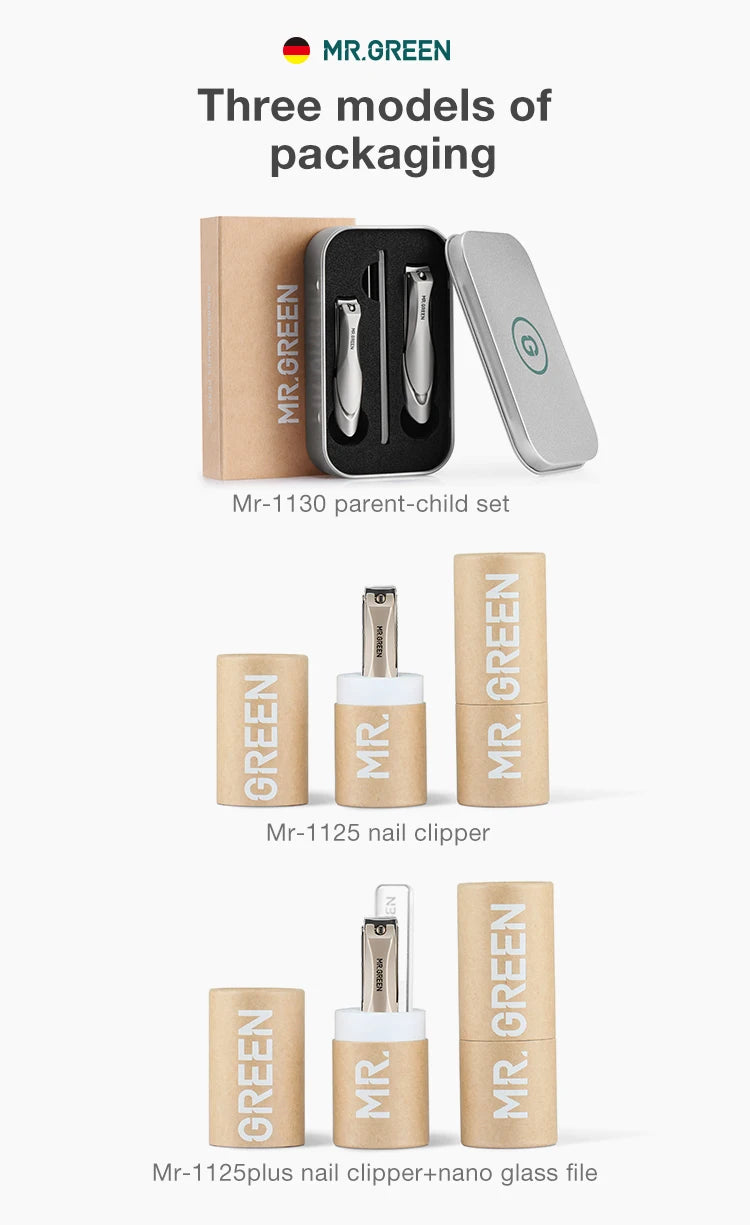 MR.GREEN Splash-Proof Nail Clippers Parent-Child Set, Specially Designed for Newborns and Toddlers