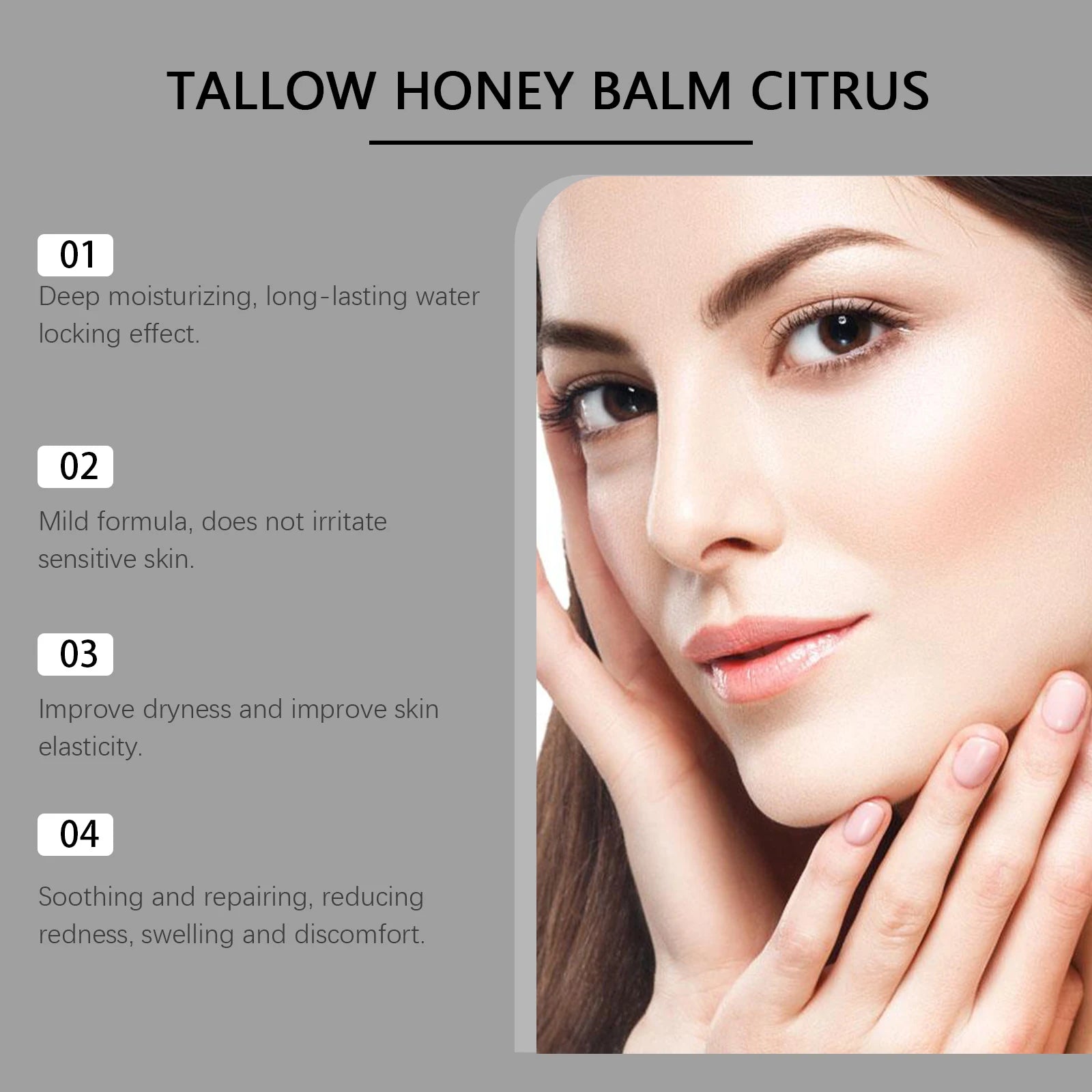 Beef Tallow Honey Cream Brightening Fade Dark Spots Remove Melanin Firming Non-Greasy Lasting Moisturizing Soothing Body Lotion