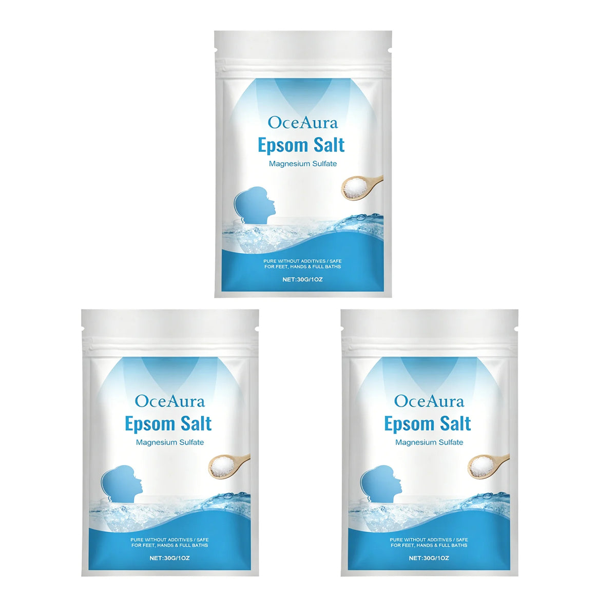 Pure Epsom Salt Magnesium Sulfate for Foot Hand Full Body Bath Soothing Relaxing Moisturizing Bath Salt Skincare