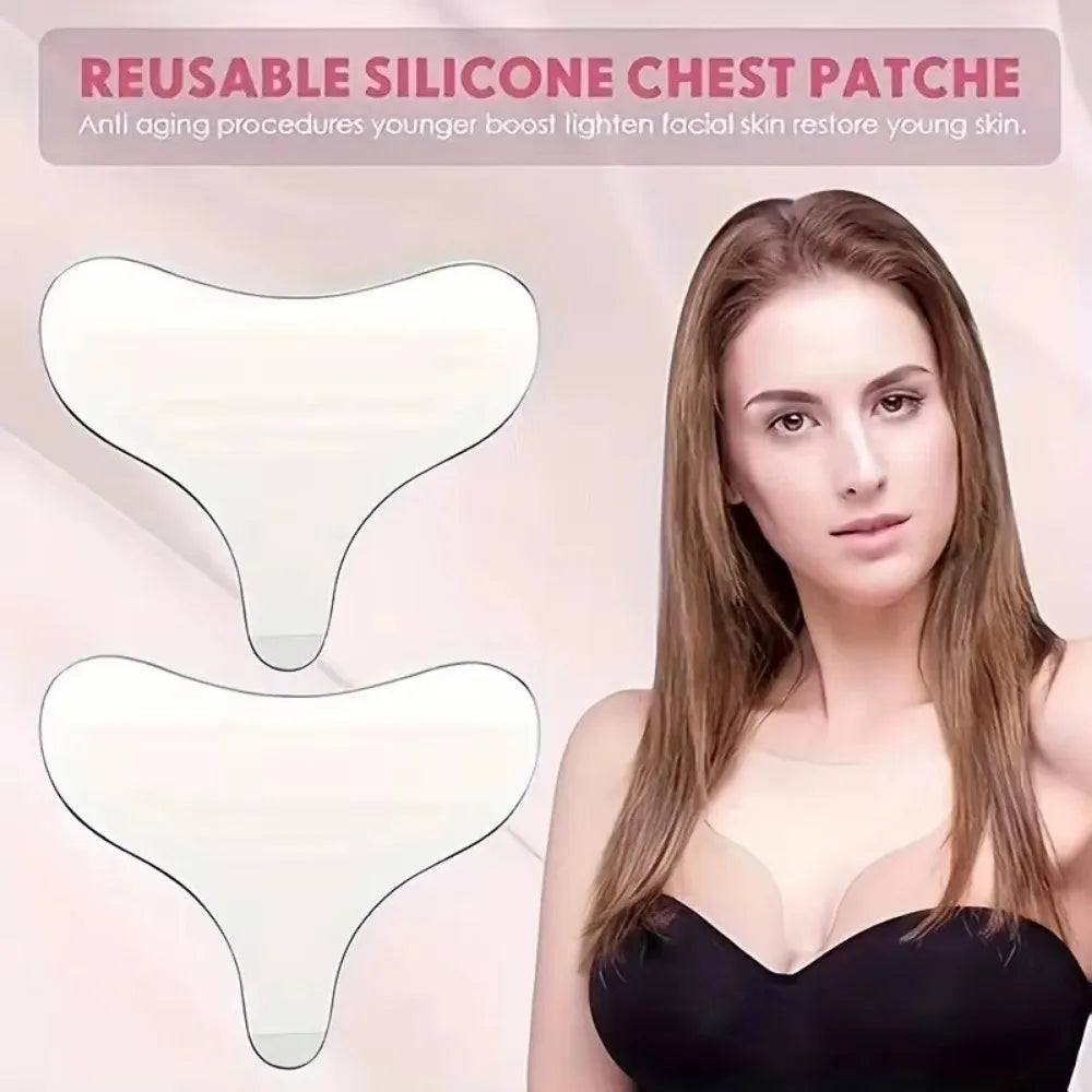 New Reusable Chest Pad Silicone Transparent Chest Patch T-shape Breast Lifting Wrinkles Remover Patch Skin Care Tools