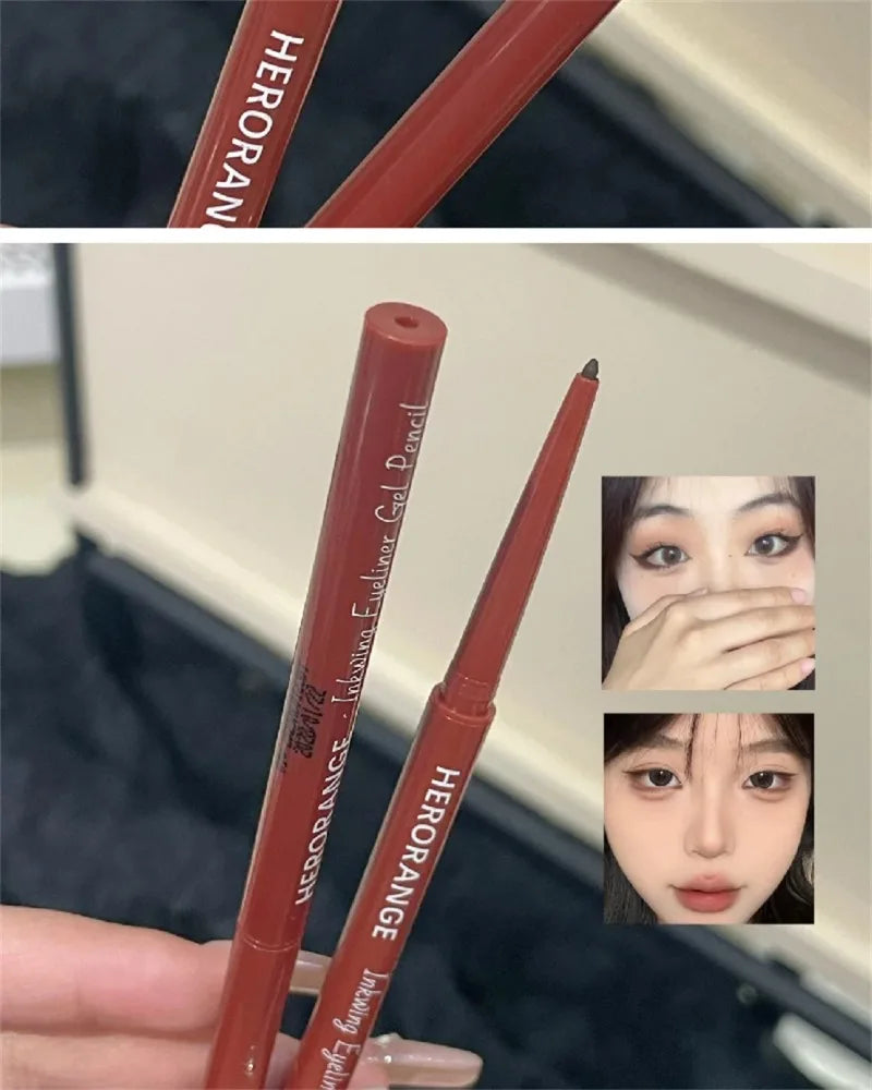 12 Colors Eyeliner Pencil Smooth Wine Red Soft High Pigment Eye Liner Pen Waterproof Matte Aegyosal Lying Silkworm Eyes Makeup