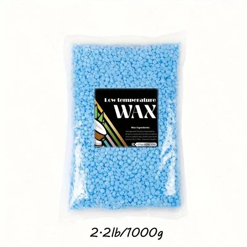 2.2lb Hard Wax Beans Solid Hair Remover No Strip Depilatory Hot Film Wax Bead Hair Removal for Full Body Bikini Face Leg Eyebrow
