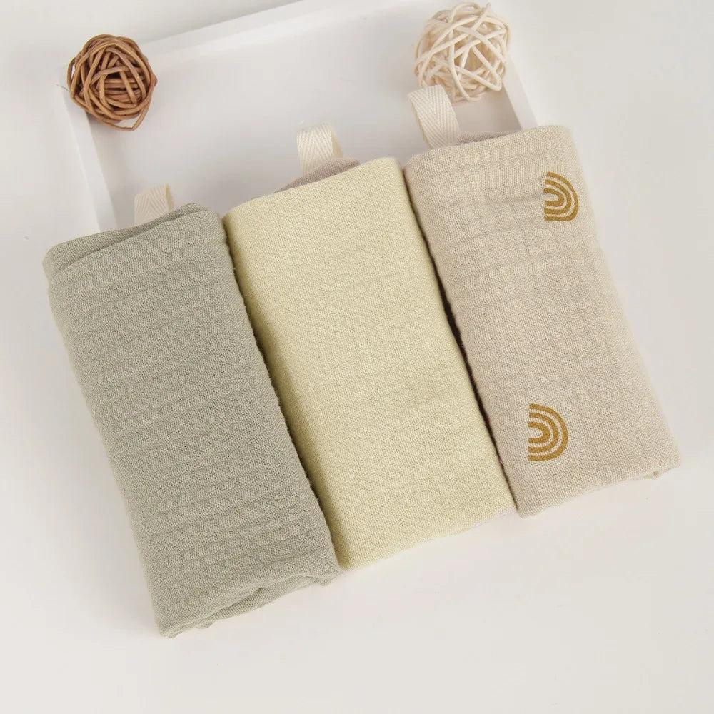 Portable High Quality 4-Layer Pure Cotton Cotton Washcloth Absorbent Soft Square Towels Gauze Cotton Towels Newborn Burp Cloth