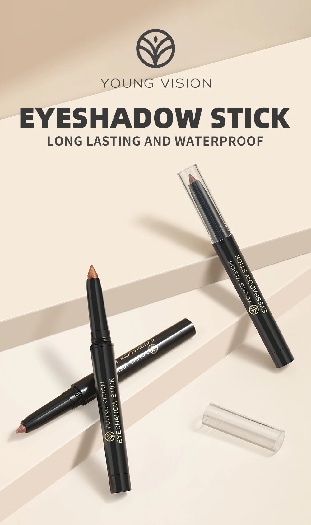 Shimmer & Matte Multi-Color Eyeshadow Sticks | Blendable, Long-Lasting Eye Shadow Pencils Smooth Application for Bold or Natural