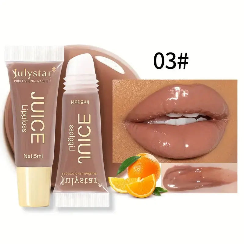 Watery Crystal Clear Jelly Lip Oil Lip Balm Moisturizing And Smoothing Lip Lines Jelly Pout Lip Gloss Glass Lip Fruit Scent