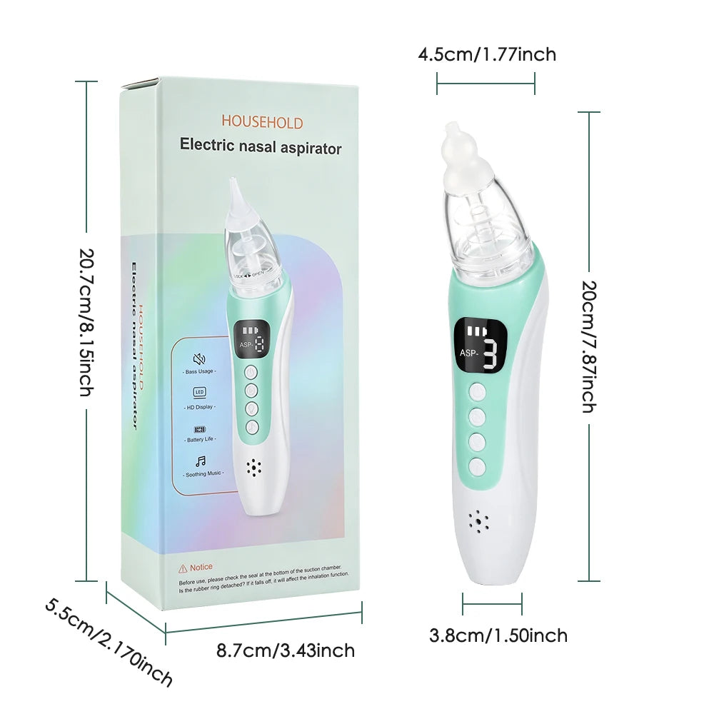 2026 New Electric Pattern Baby Nasal Aspirator Rechargeable  Newborn Nasal Cleaner Suck Out Nasal Mucus Prevent  Congestion