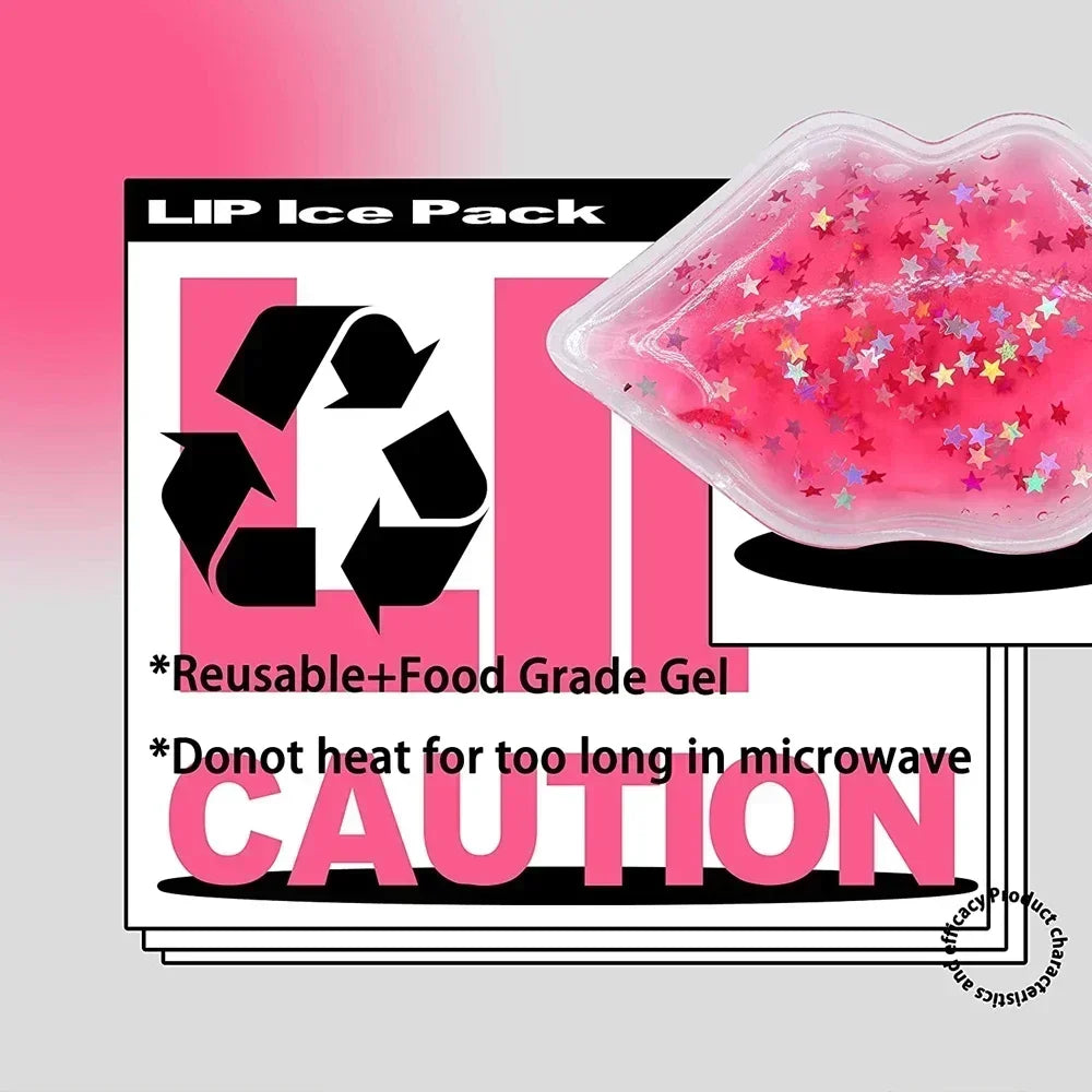 Lip Gel Ice Packs Cold Use for Lip Surgery Flexible Reusable Cooling Pad Cold Compress for Cosmetic Injuries Pain Relief