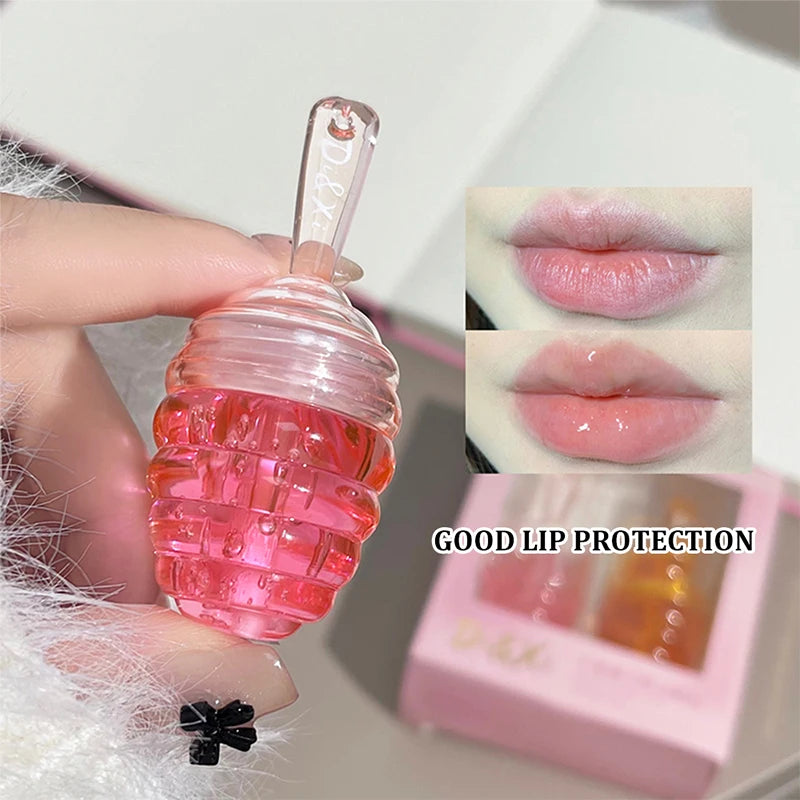 Kleines Honeypot Lippenöl, feuchtigkeitsspendendes und verblassendes Lippenmuster, Wasser-Lippenbalsam Dudu Lips