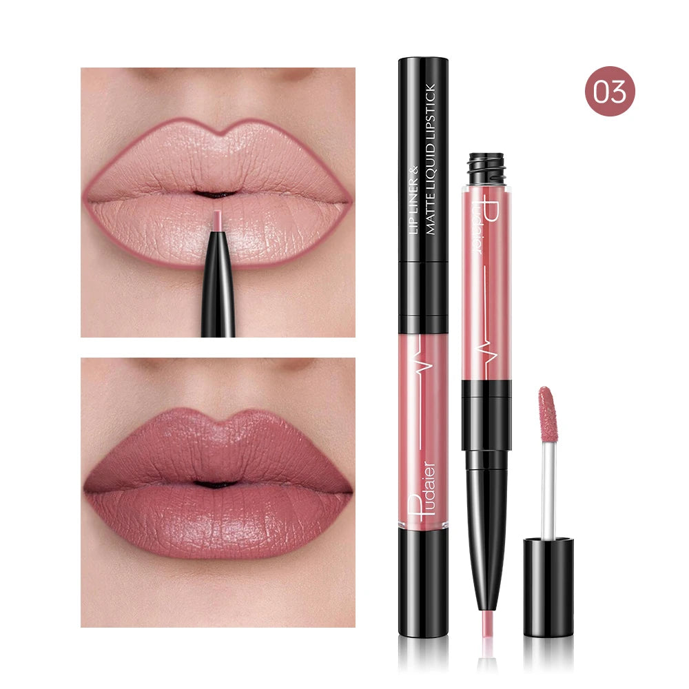 Waterproof Long Lasting Lip Liner Pencil, High Pigment Smooth Matte Lip Liner, Sweatproof Non-Fading Lip Contour Makeup