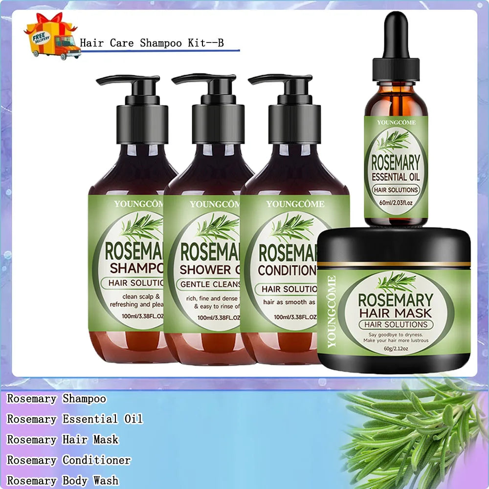 Rosemary Hair Essential Oil Hair Mask Nourishing Hair Oil Smoothing Shine Soft Hair Serum Repair Damaged Frizz Dry Hair Treatmen