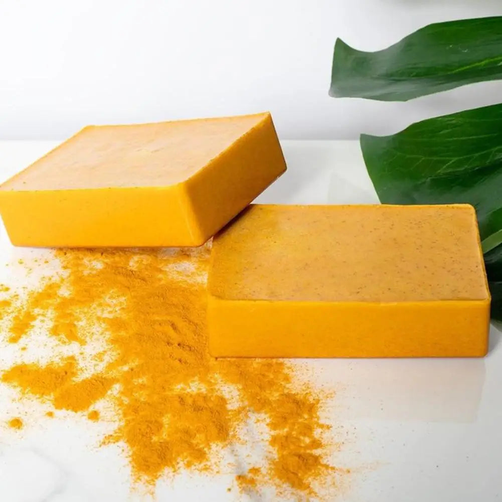 100g Turmeric Hand Made Soap, Lemon Kojic Acid Soap, Shower and Facial Soap Body Care 1/3/5pcs
