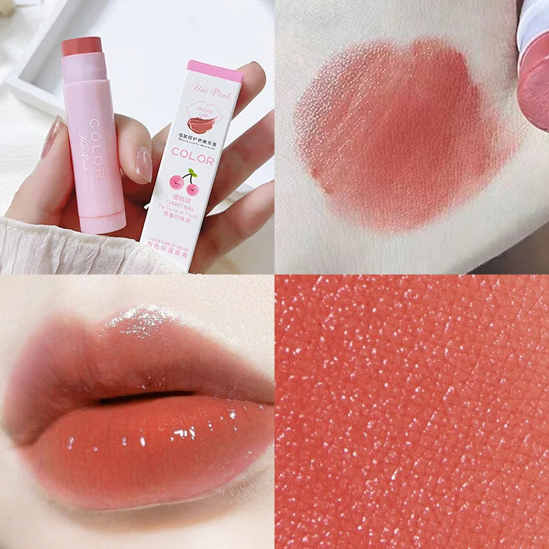 Glow Lip Gloss 3 Colors Long-lasting Moisturizing Lip Tint Shiny Lip Makeup Cosmetics diluting lip lines, anti-drying lip balm