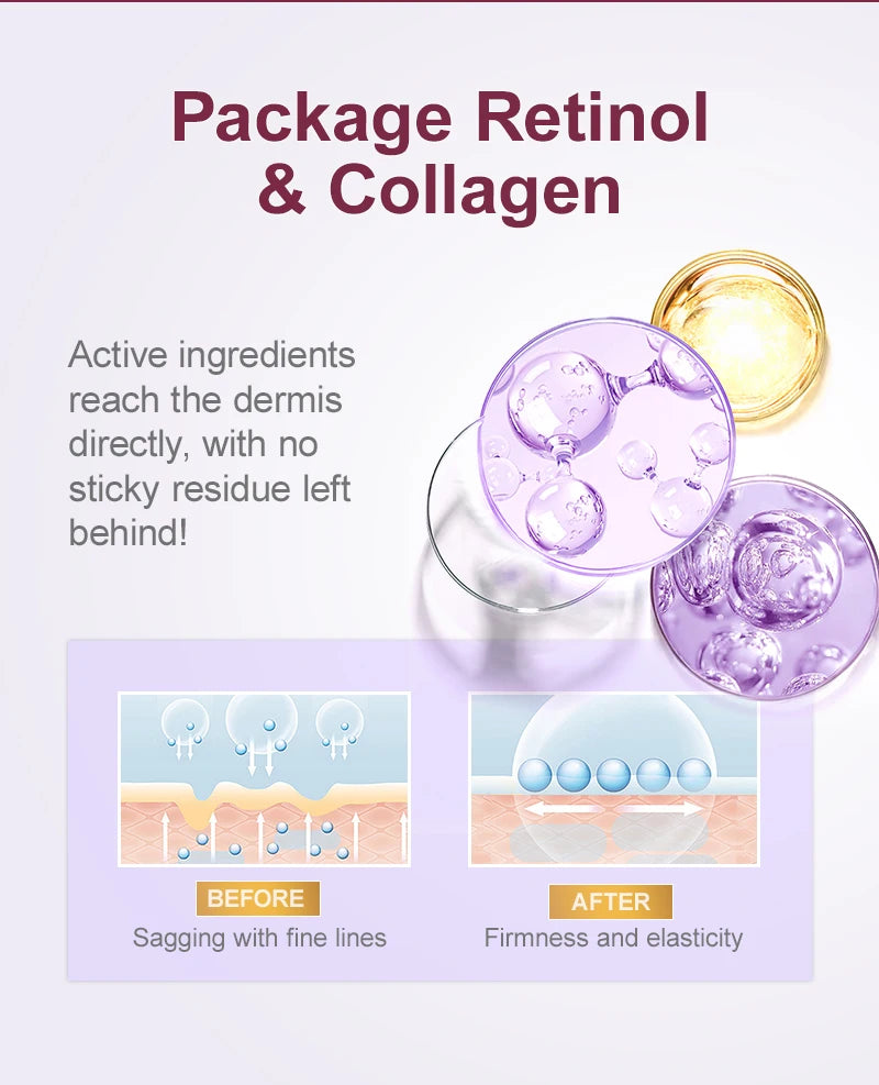 Anti-Wrinkle Retinol Face Serum Collagen Anti-Aging Lifting Firming Hyaluronic Acid Facial Serum Skin Care 30ml