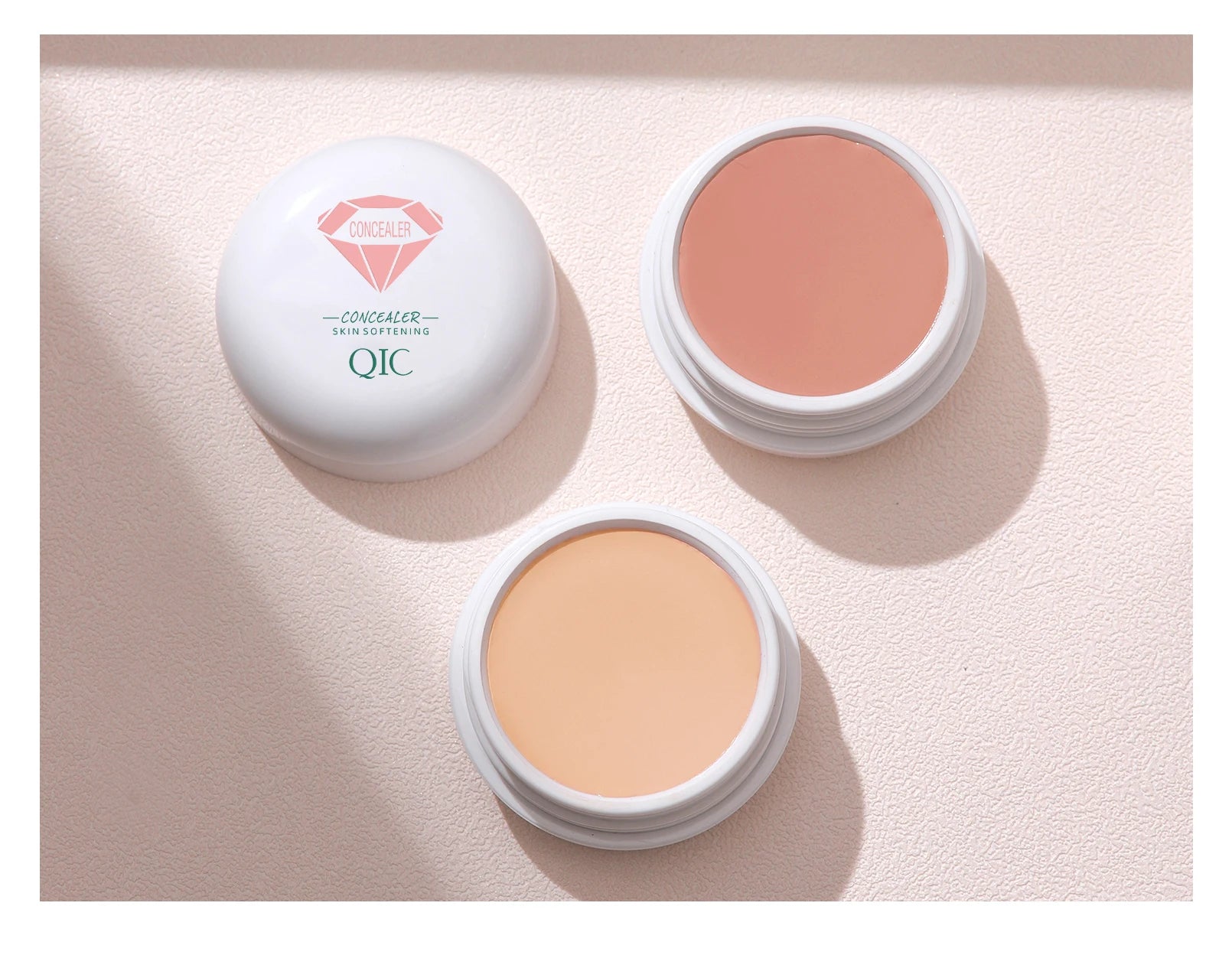 QIC Waterproof & Sweatproof Concealer Cream - Tattoo Coverage, Long-Lasting Foundation, Natural, Full Coverage, All Skin Types