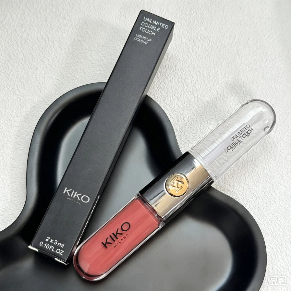 Luxury KIKO Milano Unlimited Double Touch 103 Milk Tea Double Headed Lipstick Mirror Non-Stick Long-Lasting Moisturizing Daily
