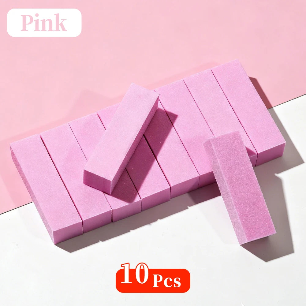 1/10Pcs Nail File Nail Art Buffer Grinder Buffing Block For Pedicure Tips Manicure Care Sponge Buffer Gel Polish Tools