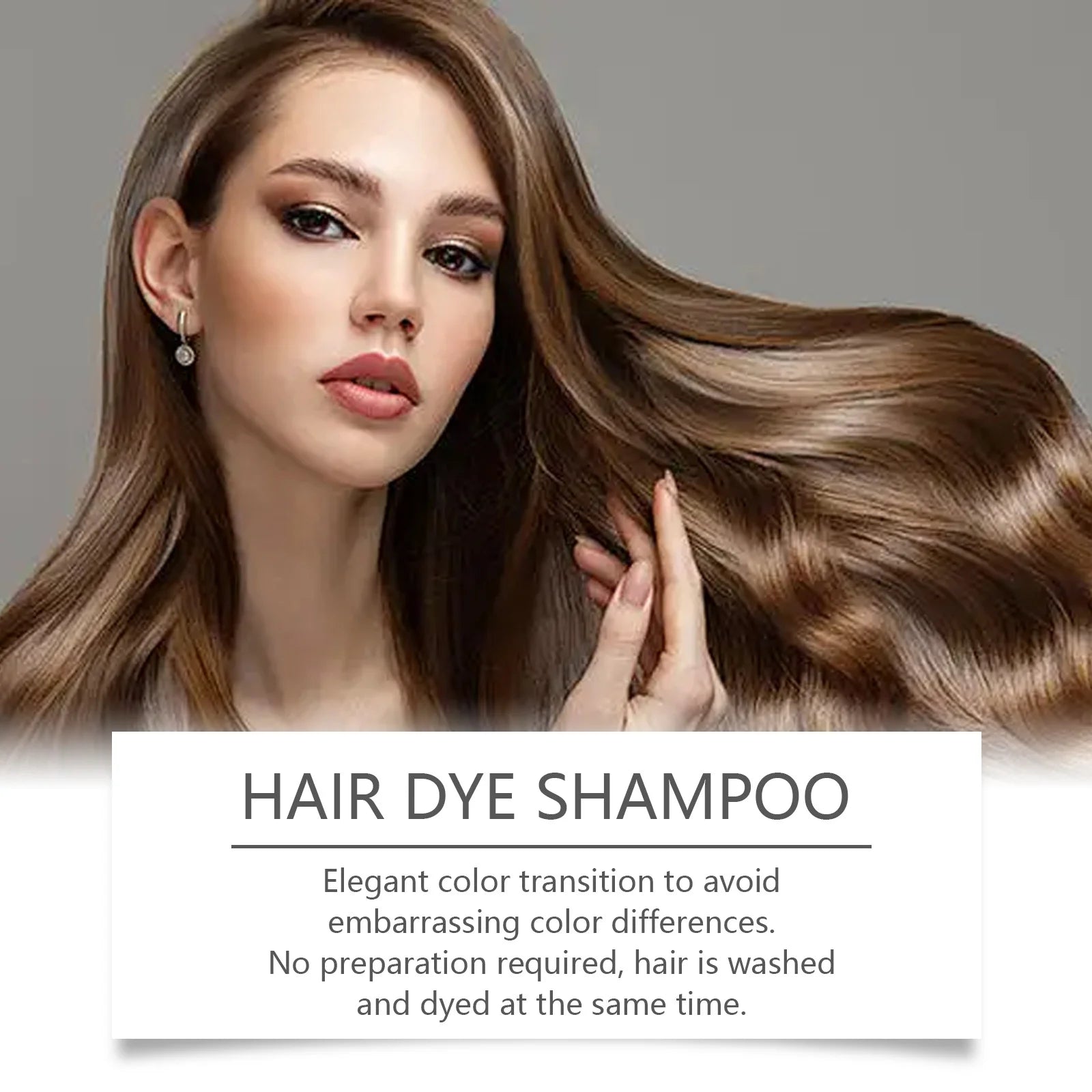 Instant Dye Shampoo DIY Hair Dye Natural Black Color Repair Gray White Hair Non-Irritating Hair Coloring Shampoo For Men Women