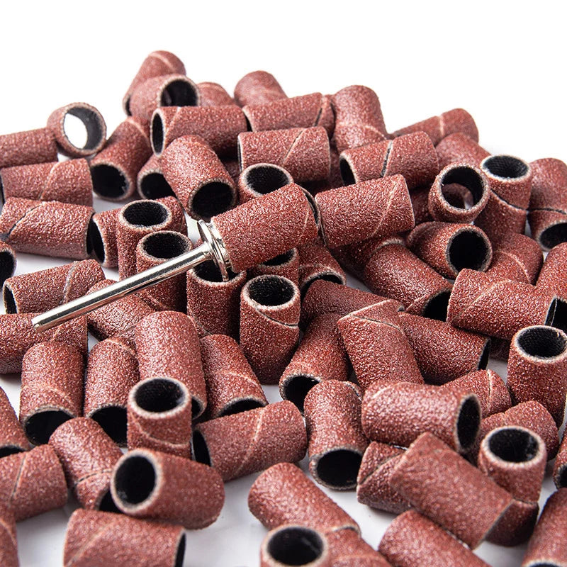 50/100Pcs Nail Sanding Bands For Electric Nail Drill Machine Replacement Sand Bands For Acrylic Gel Nails Manicure