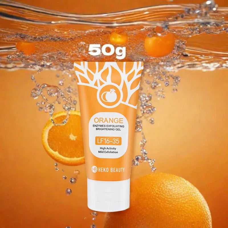 Orange Exfoliating Brightening Gel, Face Body Moisturizing Peeling Scrub, Deep Gentle Cleaning Pores, Remove Blackheads Exfoliat