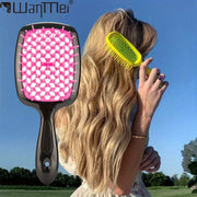 WANMEI Air Cushion Comb Plastic Massage  Anti-static Dry  Wet  Curly Hair Hollowing Hair Brushes Barber Styling Hairdressing Too