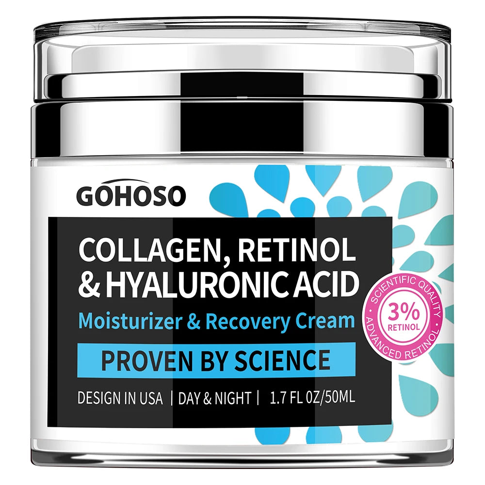 ENVISHA Face Skin Care Collagen Retinol Hyaluronic Acid Cream Firming Whitening Anti-Aging Wrinkle Moisturizing Hydrating