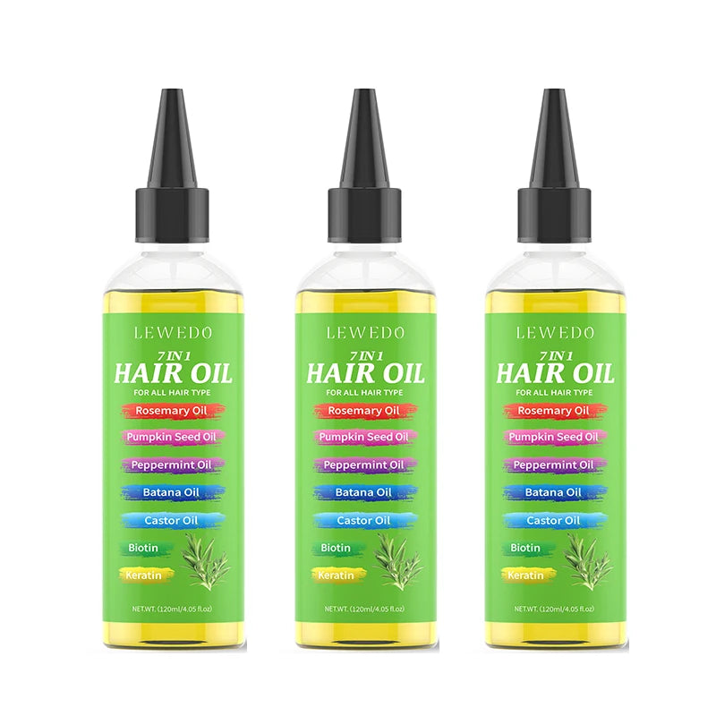 7-IN-1 Hair Oil for All Hair Types Natural Plant Oils Complex Hair Care Serum Reduces Breakage Hydration & Shine Hair Essence