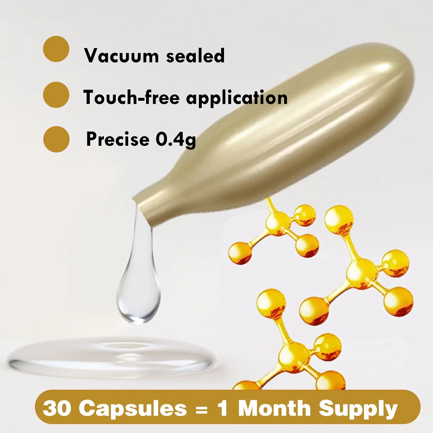 Collagen Firming Capsule Serum, moisturizes and hydrates for smooth skin, contains plant-based squalane, retinol, and vitamin E for deep hydration (0.4g x 30 capsules)/bag - 1 bag