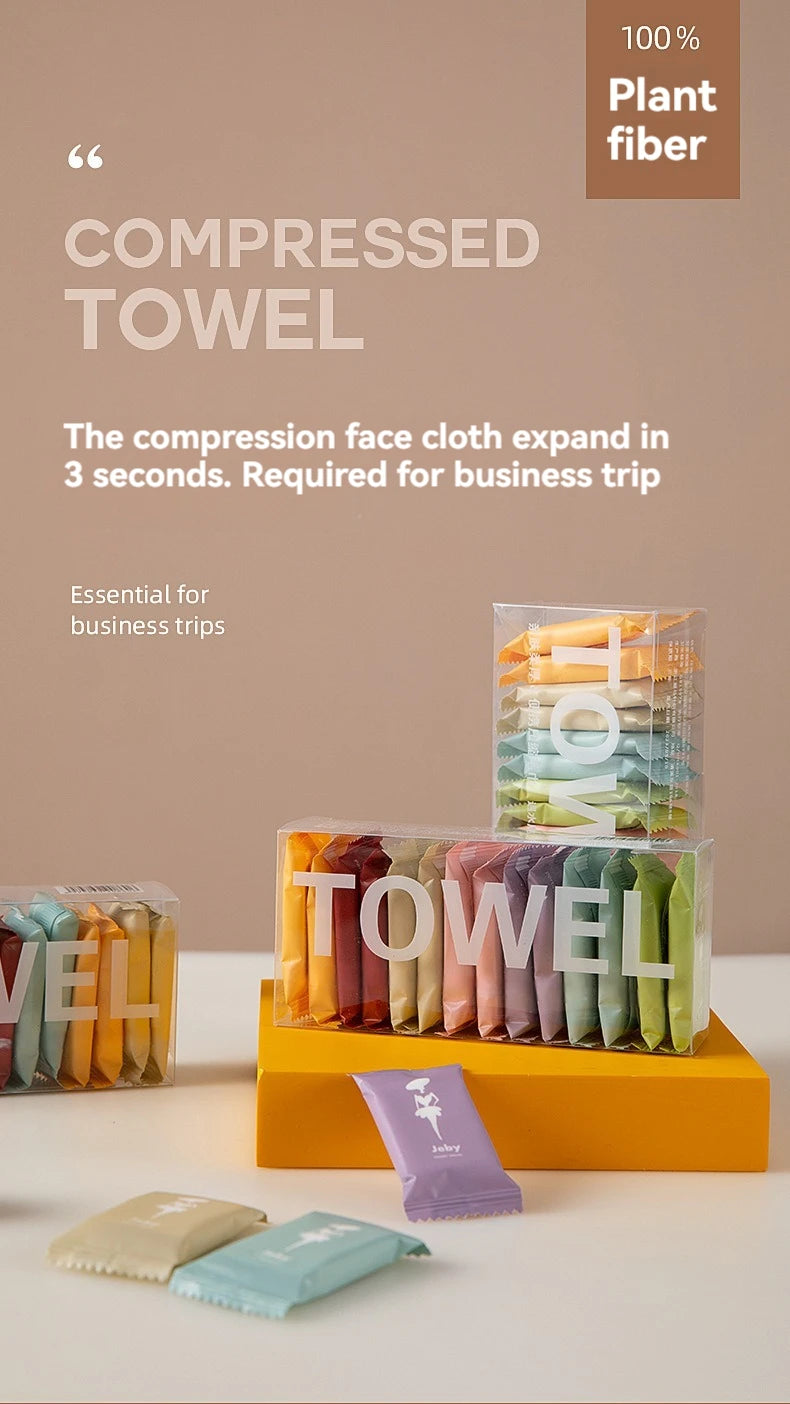 Thick Cotton One-time Compressed Towel Washcloth Portable Face Towel for Travel Independent Packing Bath Towel Clean Face