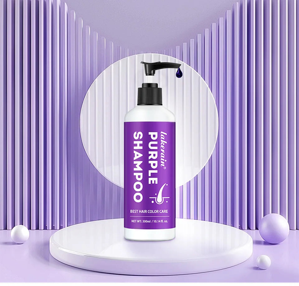 Purple Hair Dye Shampoo for Blonde to Cover Gray Non-irritating Hair Fading Yellow After Bleach Hair Shampoo Gray Hair Remedy