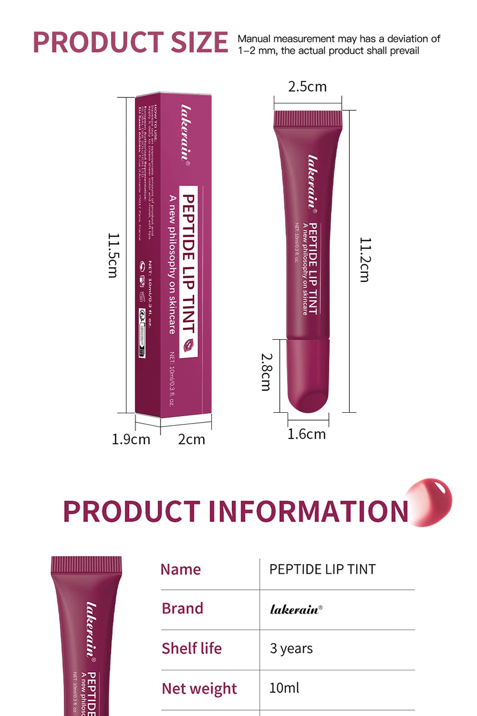 Lip Gross Treatment Moisturizing 10ml Peptide Lip Mask Gel To Remove Dead Skin Lipstick Base Lip Cream Women Lip Care Mask