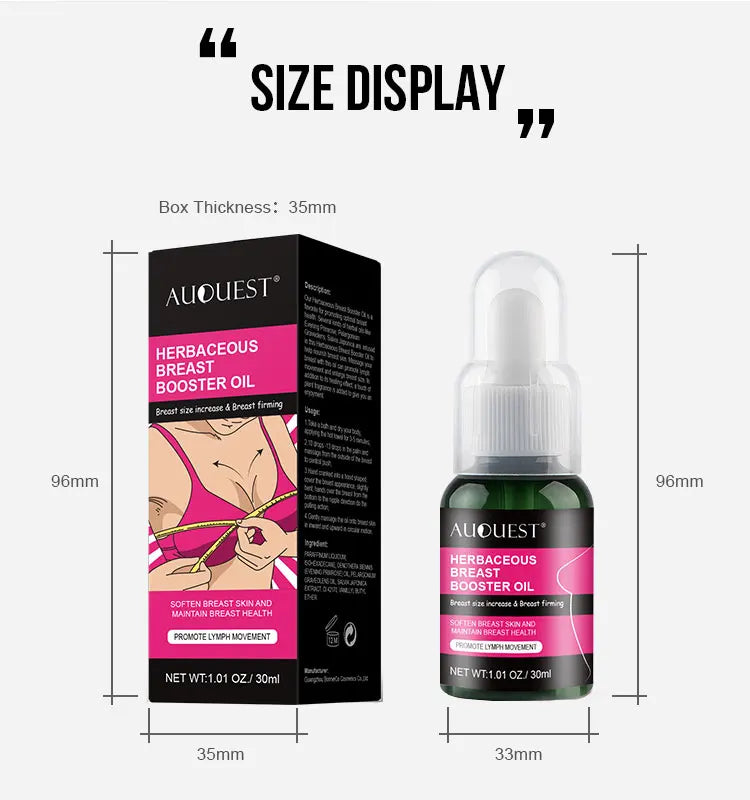 AUQUEST Breast Oil Firming Lifting Body Care Chest Natural Plants Essentials Oils Breast Fast Growth For Women Skincare Products