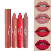 Nude Velvet Matte Lipstick Pen Lasting Waterproof Color Rendering Non-stick Cup Lipstick Pencil Lipliner Women Makeup Lip Stain