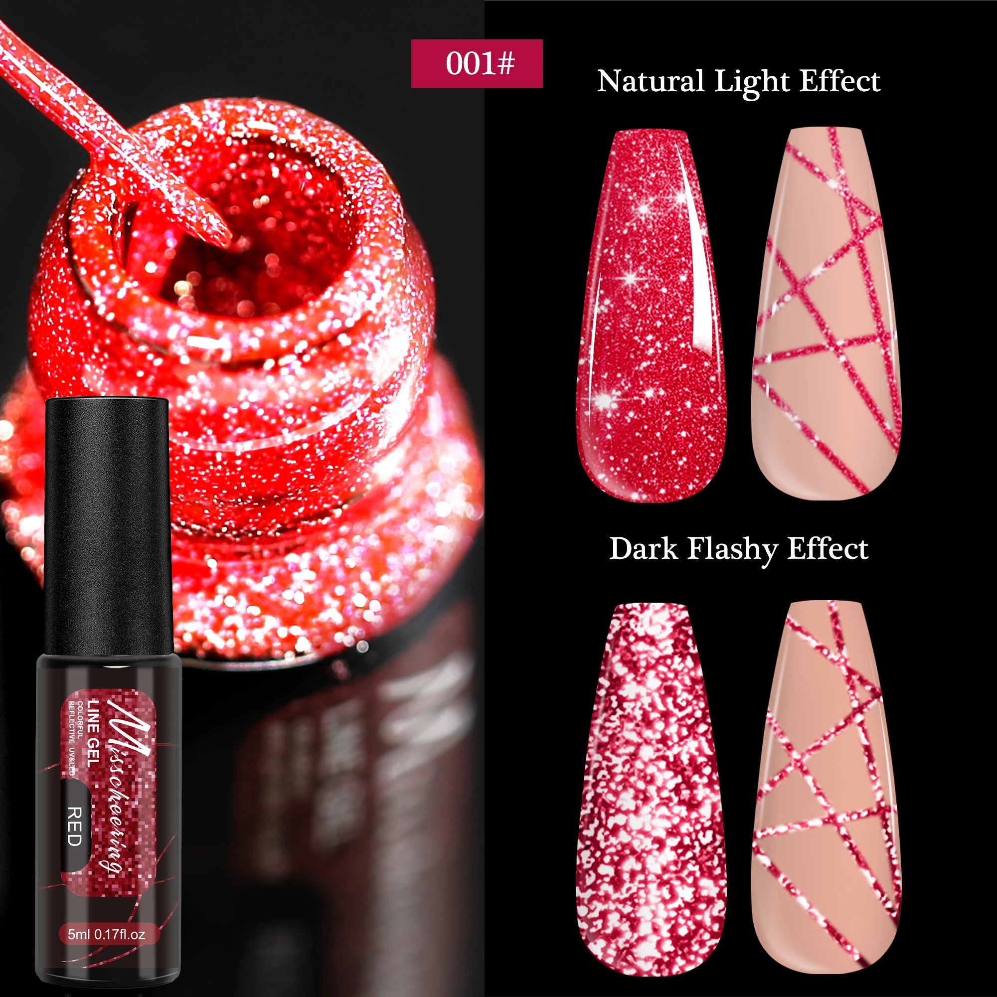 5ml Fluorescent Diamond Line Gel Shiny Painted Gel Nail Polish Semi-Permanent UV Gel Polish Varnish DIY Nail Art Design Salon