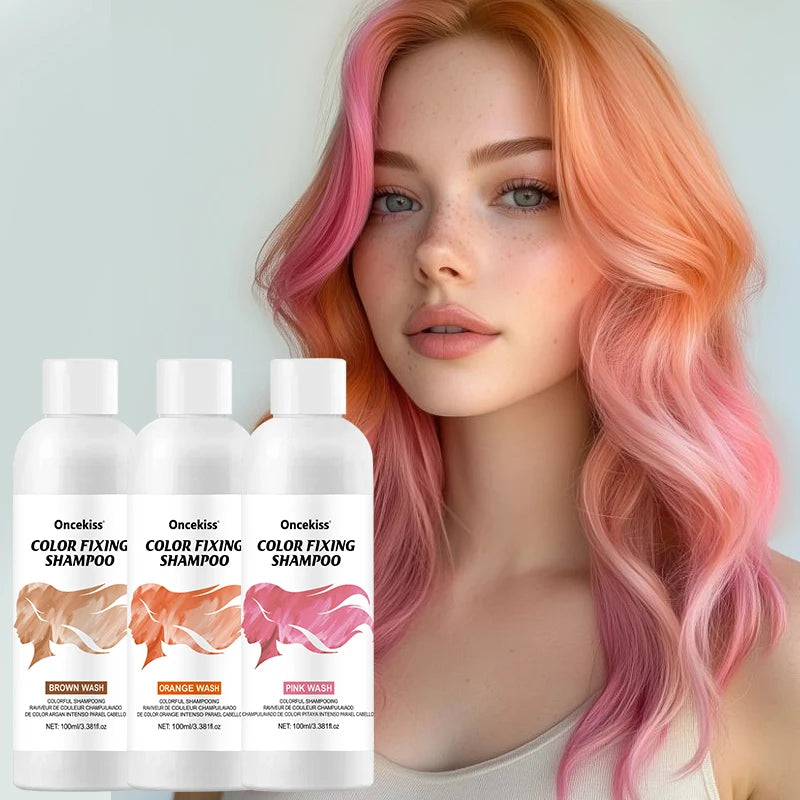 100Ml Color Fixing Purple Shampoo Lock Color Cover Gray Hair Fade Yellow After Bleach Hair Dye Long Lasting Non-irritating Care