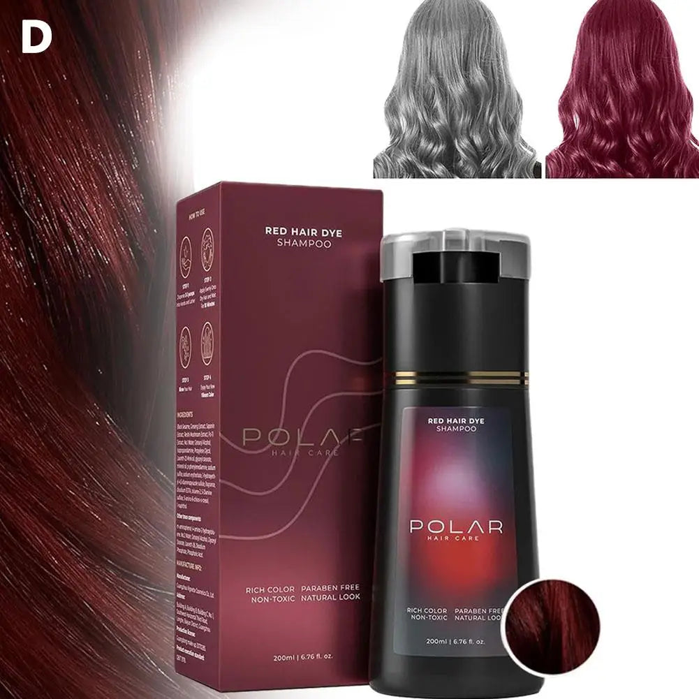 200ml Hair Dye Shampoo For Gray Hair Natural Hair Dye Kit Semi Permanent Hair Dye Shampoo For Women Men Black Brown Purple