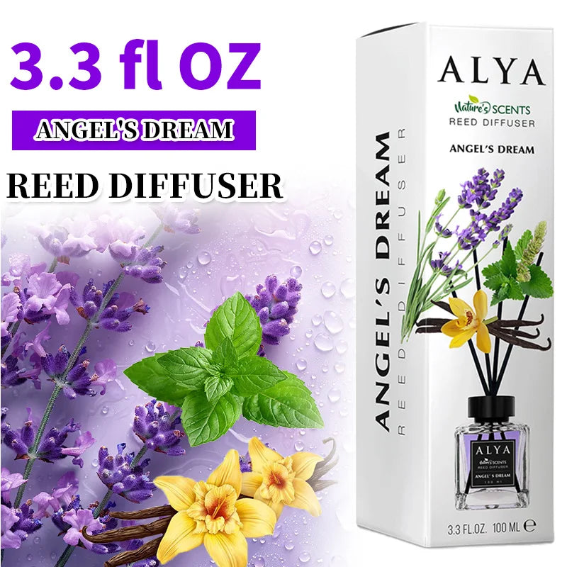 3.3oz Reed Diffuser Set with 14 Scents & 4 Incense Sticks | Long-Lasting Essential Oil Air Freshener | for Bedroom, Bathroom, Ho