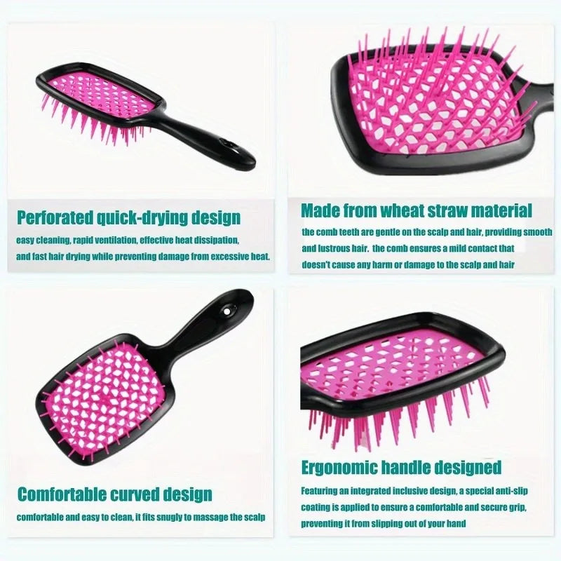 WANMEI Air Cushion Comb Plastic Massage  Anti-static Dry  Wet  Curly Hair Hollowing Hair Brushes Barber Styling Hairdressing Too