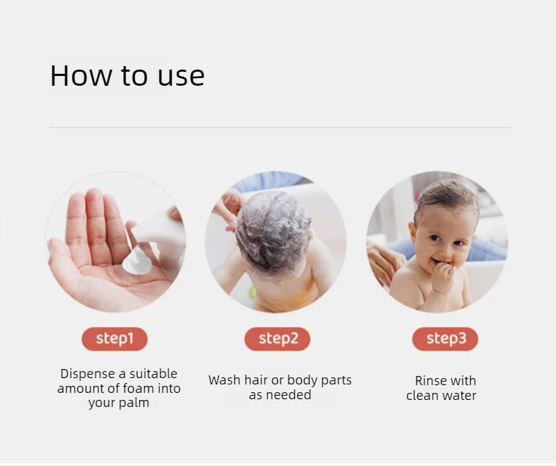 1Pcs 560ml 2 in 1 Shampoo Body Wash Kids Baby Herbal Gentle Penetration Deeply Moisturizing Baby Nourishing Lotion for Children