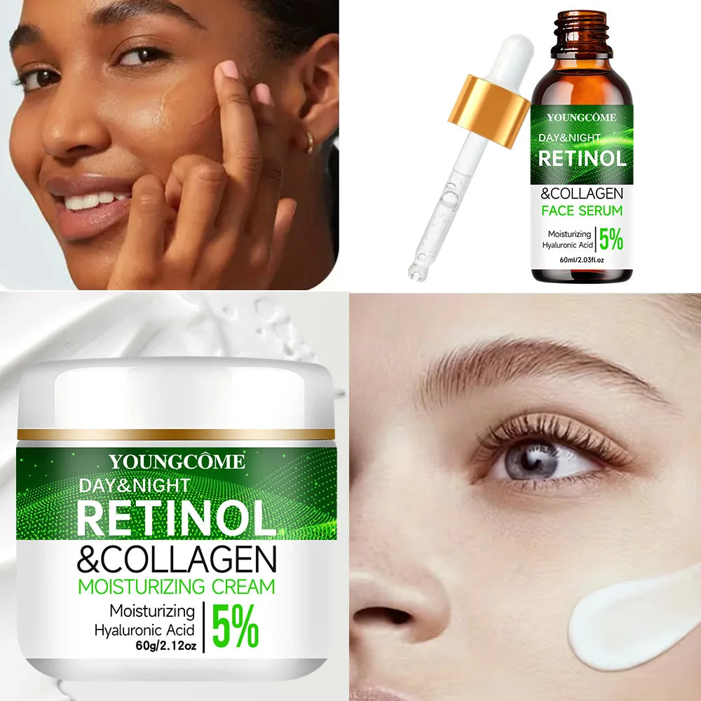 YOUNGCOME Retinol Day Night Moisturizer Cream - Hyaluronic Acid Hydration for Daily Skin Care | Face Moisturizing Lotion