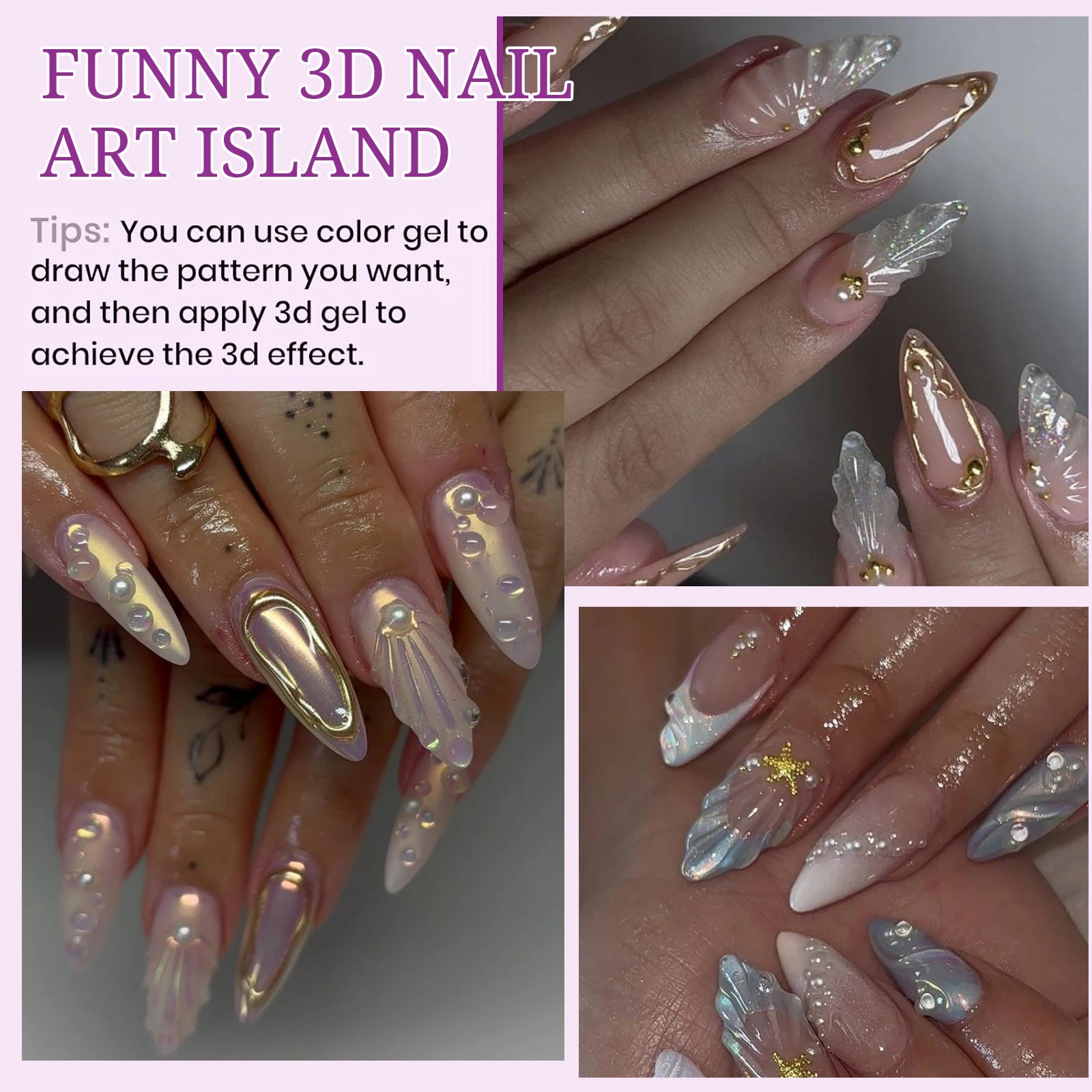 15ml 3D Nail Art Gel - DIY Designs Waterproof Sculpting gel Waterproof Nail Art Design Gel for Intricate Carvings & Shapes