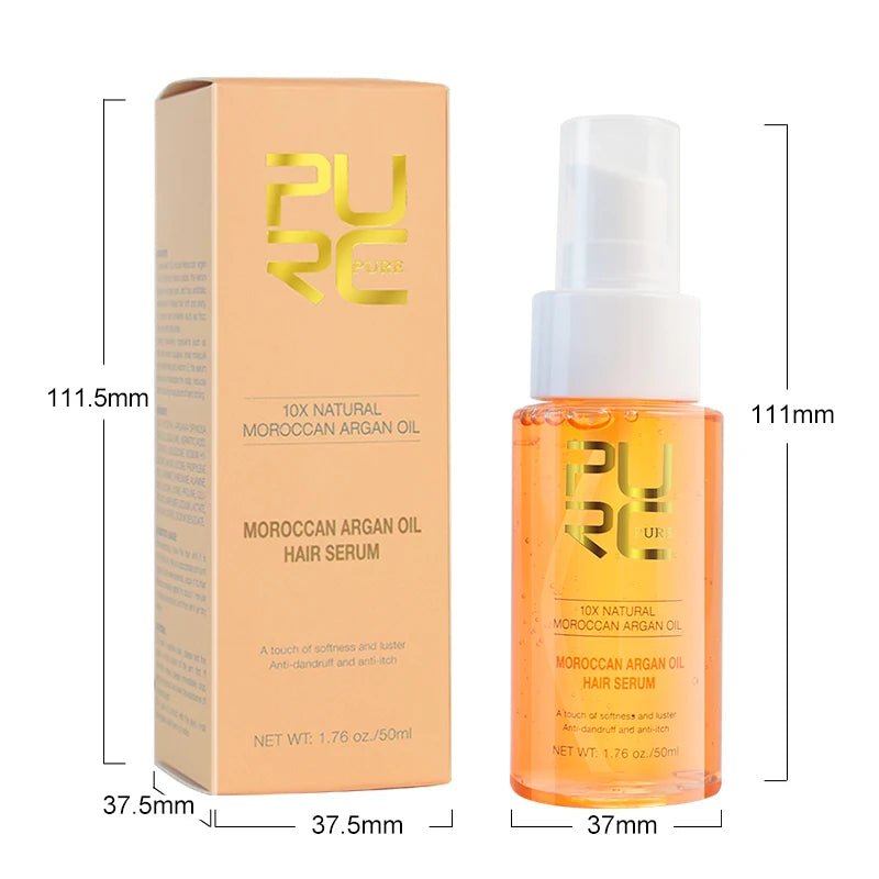 PURC Morocco Argan Oil For Hair Serum Repair Frizz Damage Hair Oil Scalp Treatment Smoothing Soft Hair Care Beauty Health 50ml