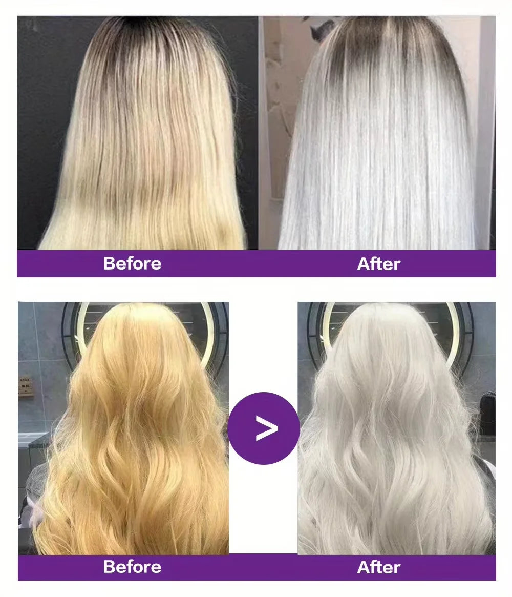 300Ml Color Fixing Purple Shampoo Lock Color Cover Gray Hair Fade Yellow After Bleach Hair Dye Long Lasting Non-irritating Care