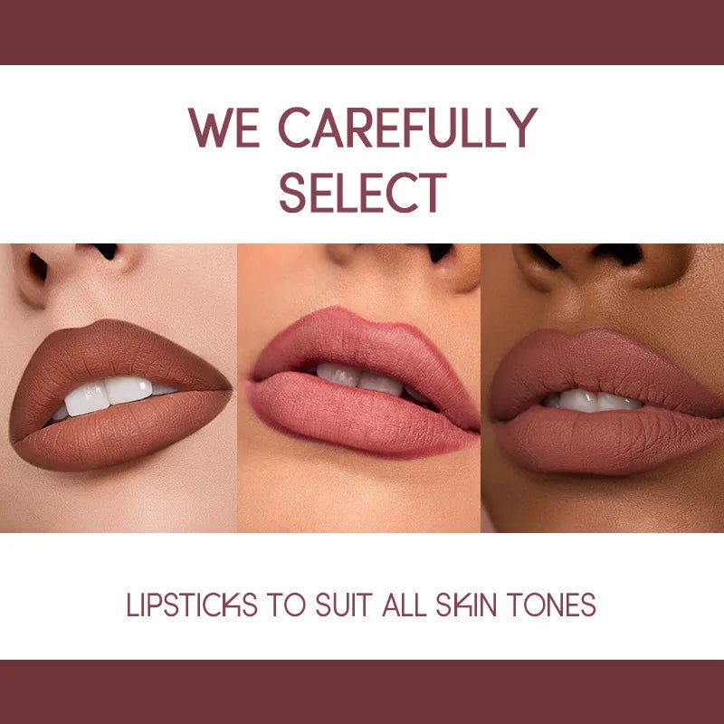 12 Color Matte Lipstick Set Long Lasting Nude Red Lipstick With Lipliner Not Dry Easy Coloring Lip Makeup Kit