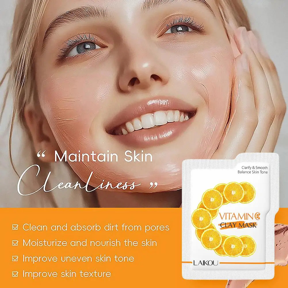 LAIKOU Mud Mask Deep Cleansing Remove Acne Oil Control Mask Hydrating Smooting Face Skin Balance Skin Tone Mud Mask for Women