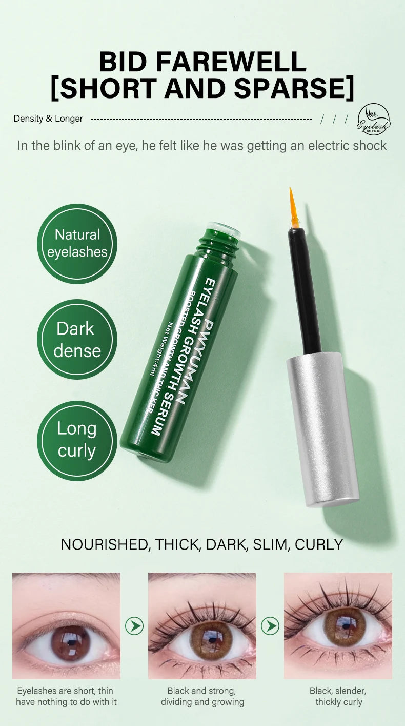 Fast Eyelash Growth Serum 7 Days Natural Eyelash Enhancer Longer Fuller Thicker Curling Lash Treatment Eye Care Products Makeup