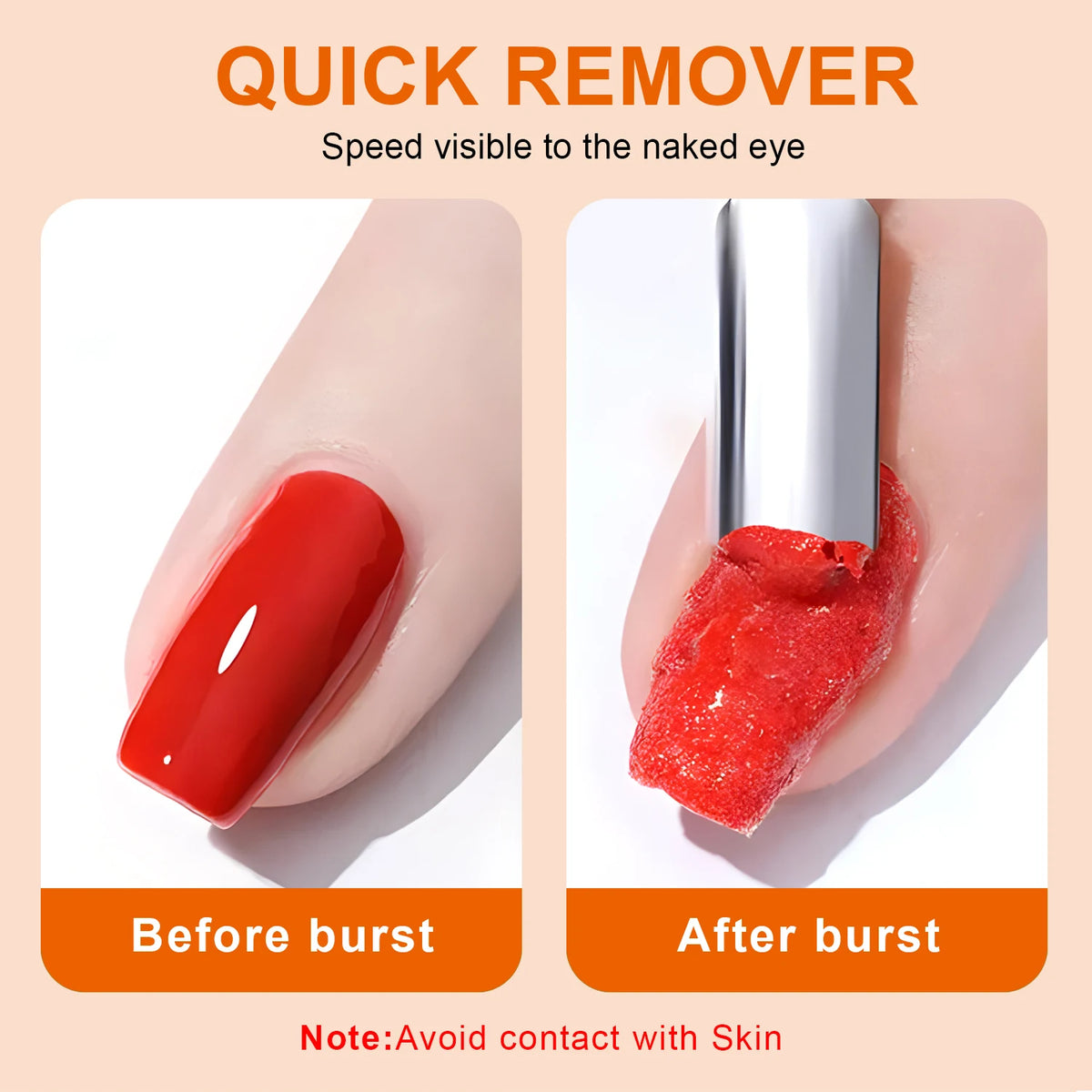 TWOING Nail Gel Polish Remover Quick & Easy Polish Remover In 2-3 Minutes, No Need Soaking Or Wrapping 15ml-0.51oz